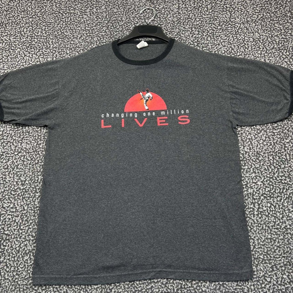 Changing One Million Lives Shirt Men XL Gray TNT‎ Short Sleeve Crew Neck XL
